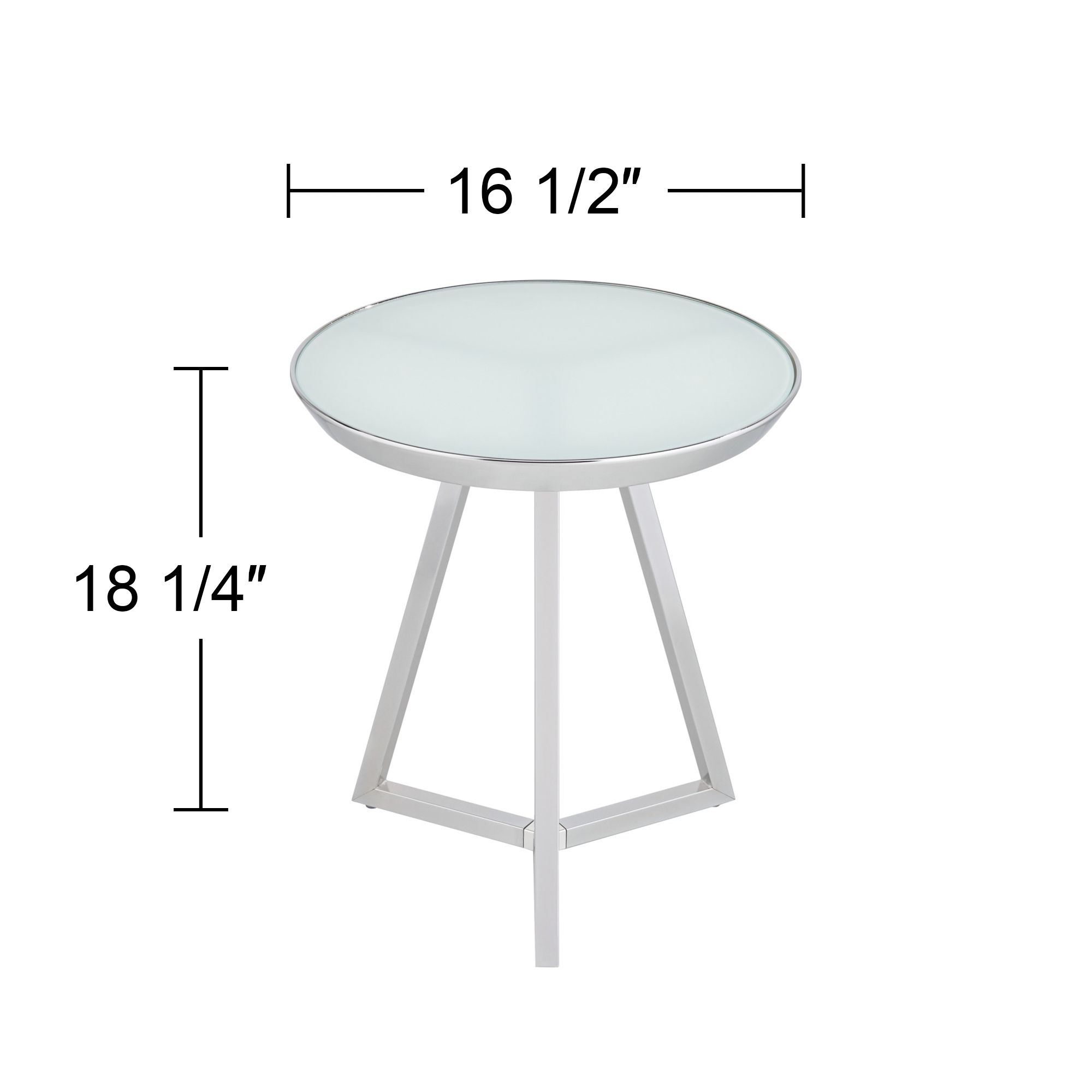Image 7 Studio 55D Carrie 18 1/4" High Modern Glass and Chrome End Table more views