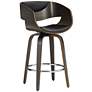 3_Studio 55D Carson 23 1/2" Black and Gray Swivel Modern Counter Stool