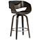 Studio 55D Carson 23 1/2" Black and Gray Swivel Modern Counter Stool