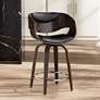 2_Studio 55D Carson 23 1/2" Black and Gray Swivel Modern Counter Stool