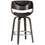 7_Studio 55D Carson 23 1/2" Black and Gray Swivel Modern Counter Stool more views