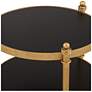 3_Studio 55D Cason 18 3/4" Wide Black and Gold Round 3-Tier Side Table more views