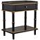 Studio 55D Cason 24" Black and Gold Rectangular Side Table with Drawer