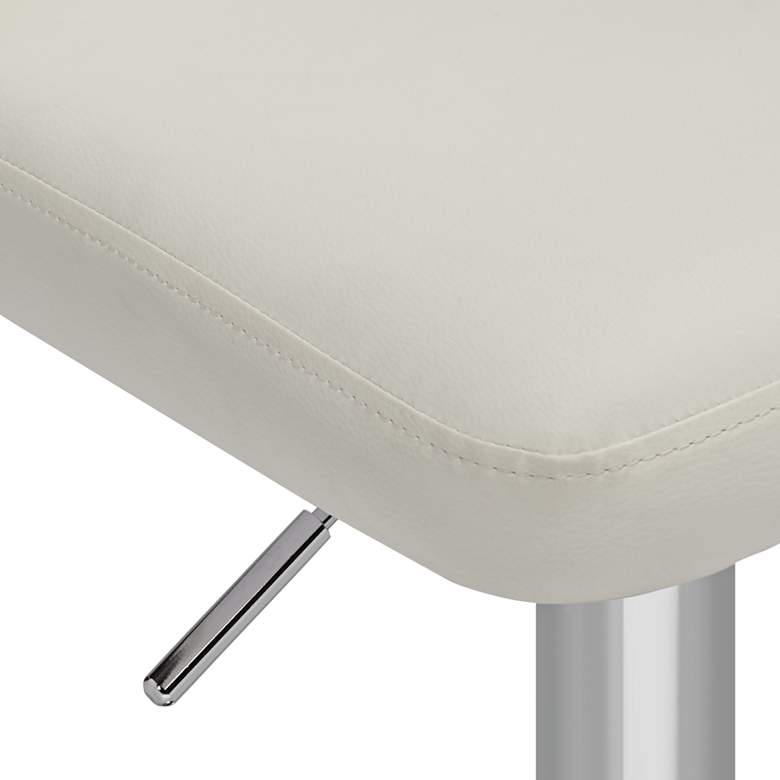 Image 5 Studio 55D Cassidy White Faux Leather Adjustable Swivel Bar Stool more views