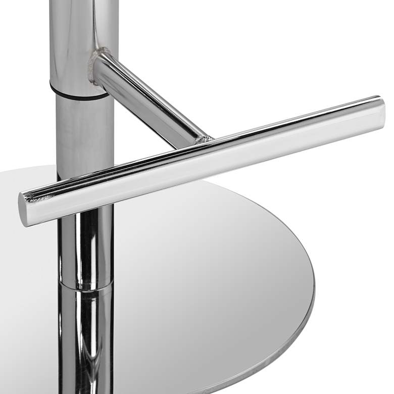 Image 6 Studio 55D Cassidy White Faux Leather Adjustable Swivel Bar Stool more views