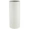 Studio 55D Column 12 1/4" High Handcrafted Modern White Porcelain Vase