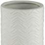 Studio 55D Column 12 1/4" High Handcrafted Modern White Porcelain Vase in scene