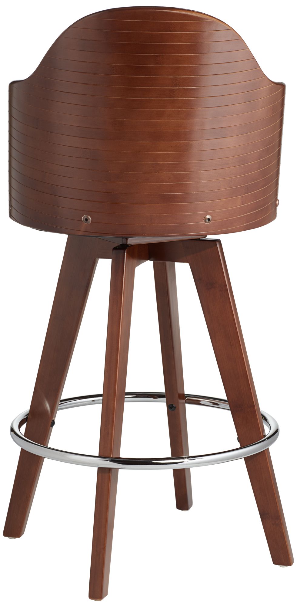 Studio 55D Darnton 26 1/2" Black Faux Leather Swivel Counter Stool