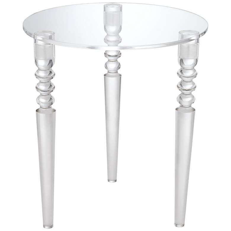 Image 2 Studio 55D Emily 17 3/4" Wide Clear Acrylic Modern Tripod Side Table