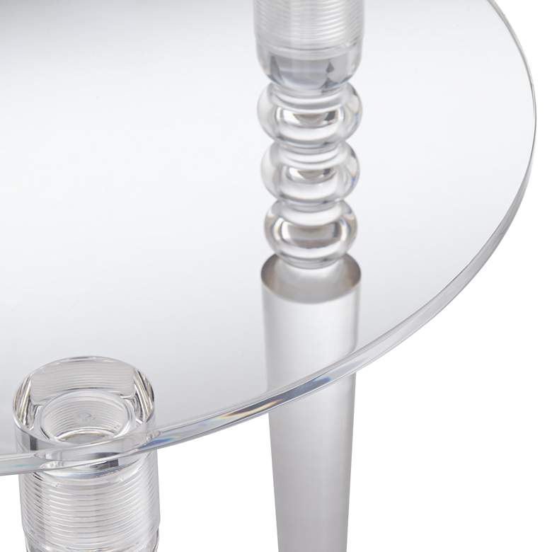 Image 5 Studio 55D Emily 17 3/4" Wide Clear Acrylic Modern Tripod Side Table more views