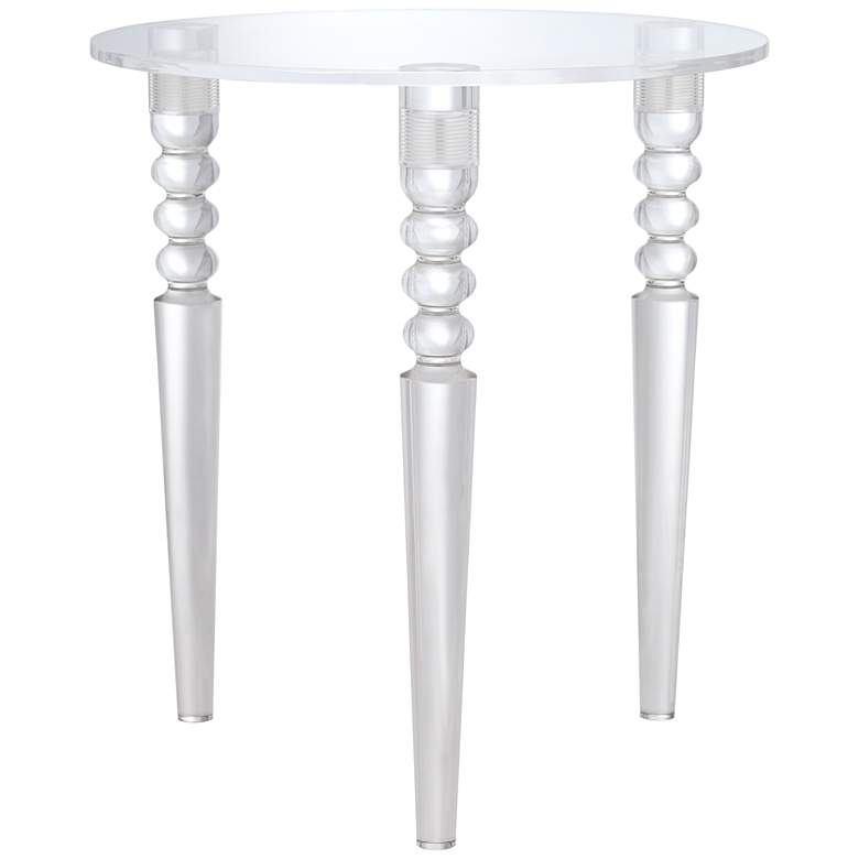Image 6 Studio 55D Emily 17 3/4" Wide Clear Acrylic Modern Tripod Side Table more views