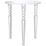 6_Studio 55D Emily 17 3/4" Wide Clear Acrylic Modern Tripod Side Table more views