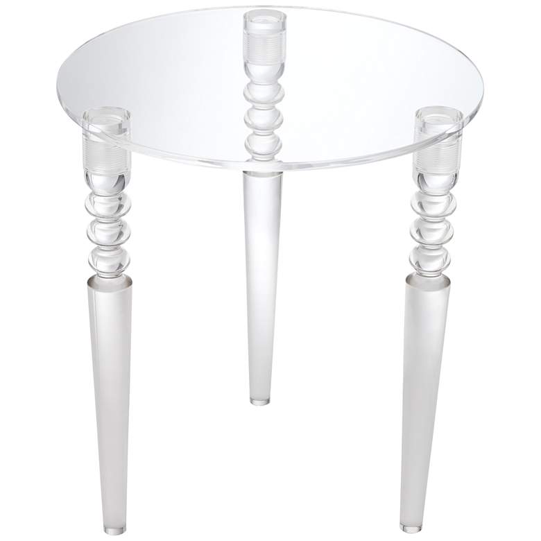 Image 7 Studio 55D Emily 17 3/4" Wide Clear Acrylic Modern Tripod Side Table more views
