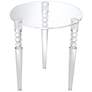 7_Studio 55D Emily 17 3/4" Wide Clear Acrylic Modern Tripod Side Table more views