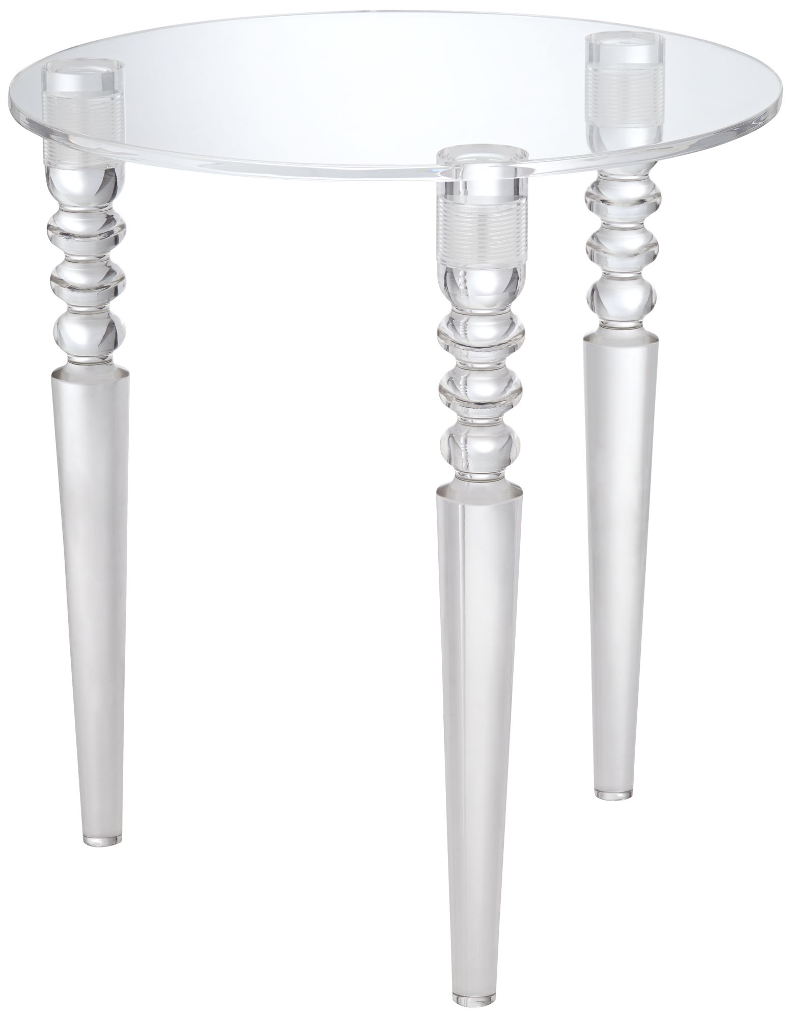 Studio 55D Emily 17 3/4" Wide Clear Acrylic Modern Tripod Side Table