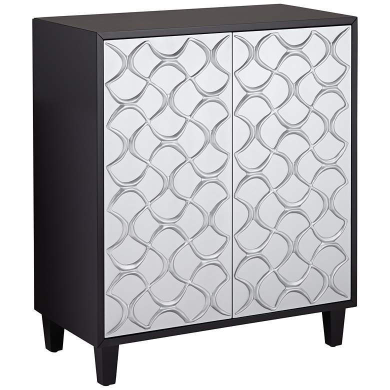 Image 2 Studio 55D Firenze 30 1/2" Wide Black and Silver Accent Cabinet