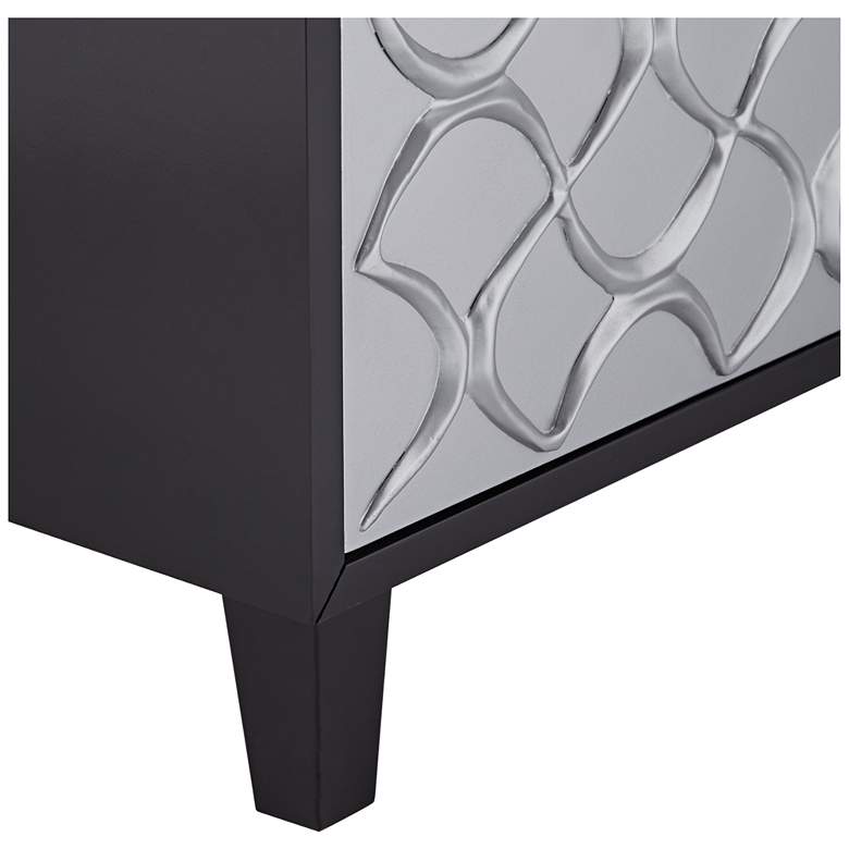 Image 3 Studio 55D Firenze 30 1/2" Wide Black and Silver Accent Cabinet more views