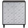 Studio 55D Firenze 30 1/2" Wide Black and Silver Accent Cabinet