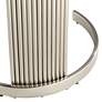 4_Studio 55D Georgina 18" Art Deco Black and Satin Pleated End Table more views