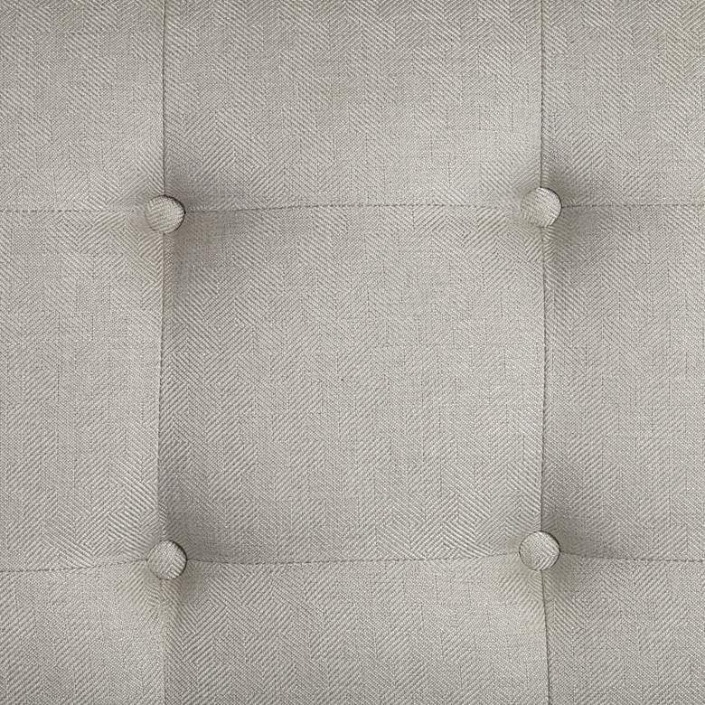 Image 4 Studio 55D Kai 82 3/4" Wide Light Gray Herringbone Tufted Sofa more views