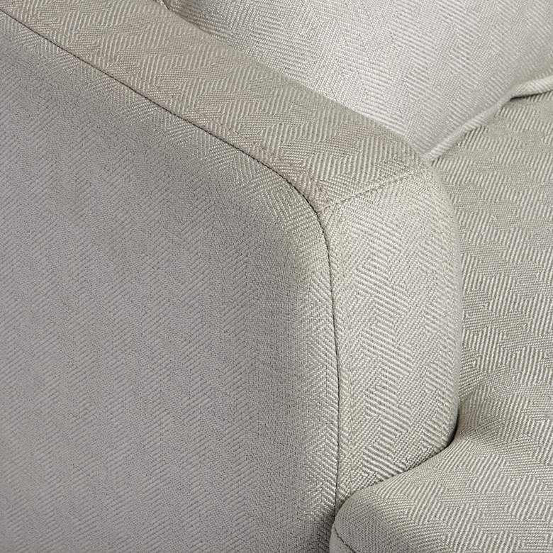 Image 5 Studio 55D Kai 82 3/4" Wide Light Gray Herringbone Tufted Sofa more views