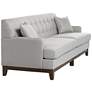 Studio 55D Kai 82 3/4" Wide Light Gray Herringbone Tufted Sofa in scene