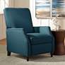 1_Studio 55D Katy 29" Wide Blue Linen Push Back Recliner Chair