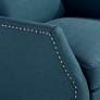 4_Studio 55D Katy 29" Wide Blue Linen Push Back Recliner Chair more views