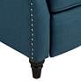 5_Studio 55D Katy 29" Wide Blue Linen Push Back Recliner Chair more views