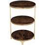 3_Studio 55D Keanu 15 1/4" Wide Light Bronze 3 Tier Side Table