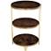 Studio 55D Keanu 15 1/4" Wide Light Bronze 3 Tier Side Table