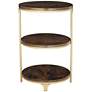 7_Studio 55D Keanu 15 1/4" Wide Light Bronze 3 Tier Side Table more views