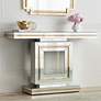 2_Studio 55D Laila 48" Wide Gold-Trimmed Mirrored Console Table
