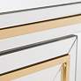 4_Studio 55D Laila 48" Wide Gold-Trimmed Mirrored Console Table more views