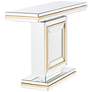 Studio 55D Laila 48" Wide Gold-Trimmed Mirrored Console Table in scene