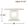 Studio 55D Laila 48" Wide Gold-Trimmed Mirrored Console Table in scene