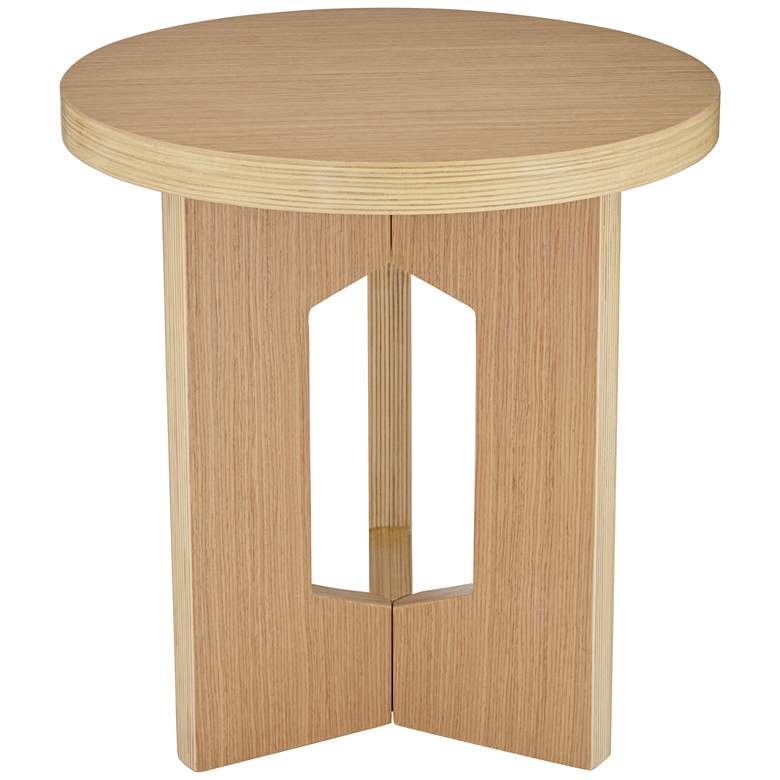 Image 2 Studio 55D Lutebrand 19" Wide Light Wood Side Table