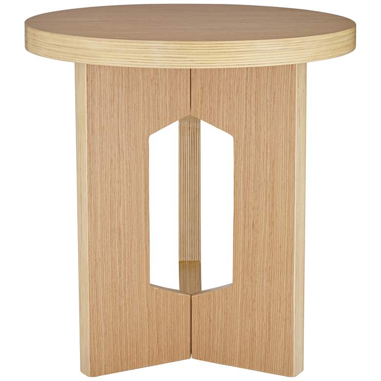 Image 6 Studio 55D Lutebrand 19" Wide Light Wood Side Table more views