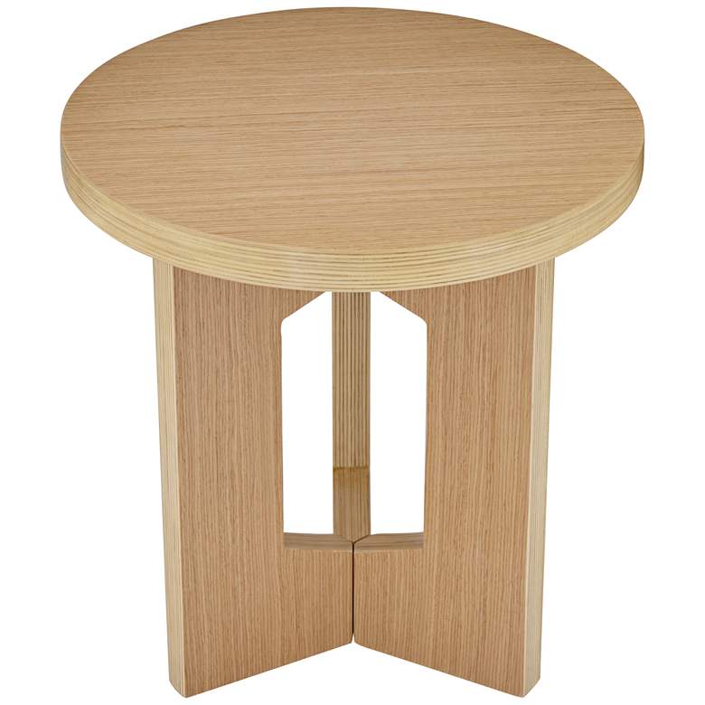 Image 7 Studio 55D Lutebrand 19" Wide Light Wood Side Table more views