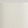 3_Studio 55D Murphy 16" Wide Modern White Pleated Side Table more views