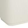 4_Studio 55D Murphy 16" Wide Modern White Pleated Side Table more views