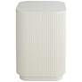 5_Studio 55D Murphy 16" Wide Modern White Pleated Side Table more views