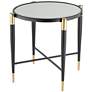 3_Studio 55D Peter 25" Wide Matte Black and Gold Classic Glass End Table