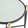 4_Studio 55D Peter 25" Wide Matte Black and Gold Classic Glass End Table more views
