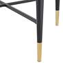 5_Studio 55D Peter 25" Wide Matte Black and Gold Classic Glass End Table more views