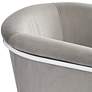 4_Studio 55D Reign 25 1/2" Wide Gray Velvet and Chrome Modern Bar Stool more views