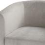 5_Studio 55D Reign 25 1/2" Wide Gray Velvet and Chrome Modern Bar Stool more views