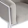 6_Studio 55D Reign 25 1/2" Wide Gray Velvet and Chrome Modern Bar Stool more views