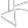 7_Studio 55D Reign 25 1/2" Wide Gray Velvet and Chrome Modern Bar Stool more views