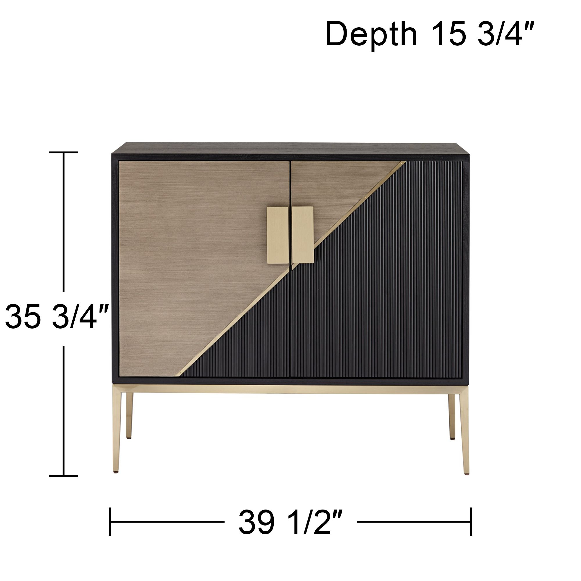 Studio 55D Roma 39 1/2" Wide 4-Shelf Mid-Century Cabinet